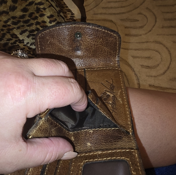 Patricia Nash Brown Leather Wallet With Kisslock - Picture 8 of 11